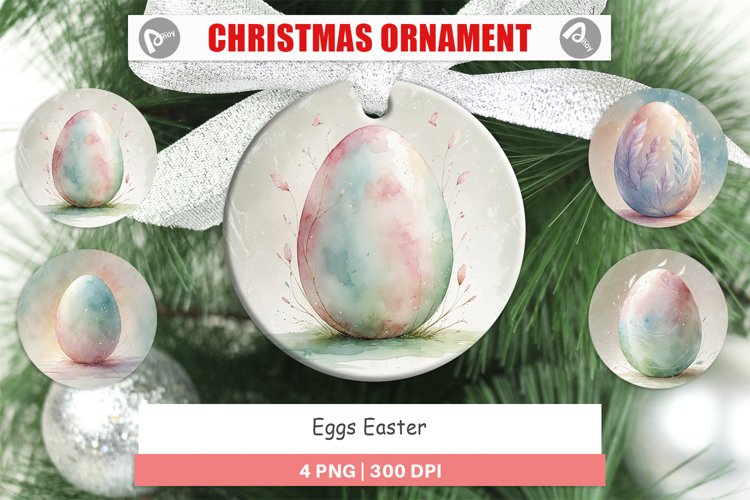 Christmas Ornaments Eggs Easter example image 1