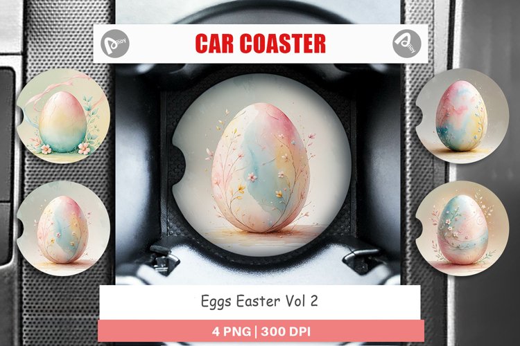 Car Coaster Eggs Easter example image 1