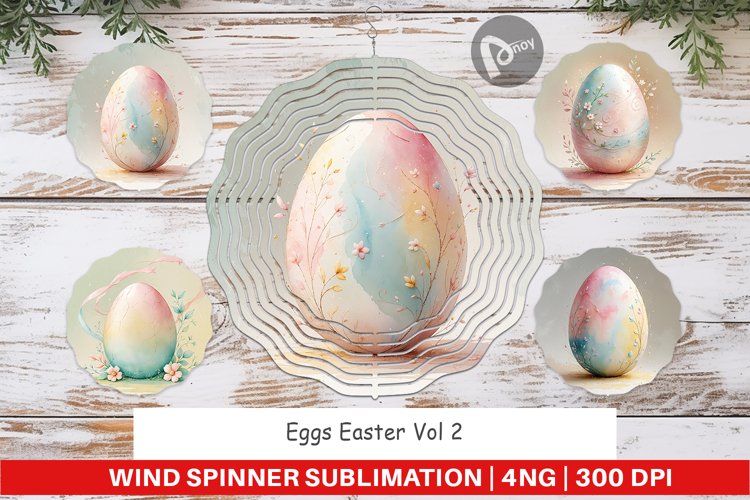 Wind Spinner Eggs Easter example image 1