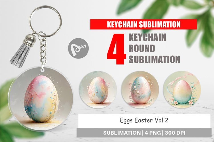 Keychain Eggs Easter example image 1