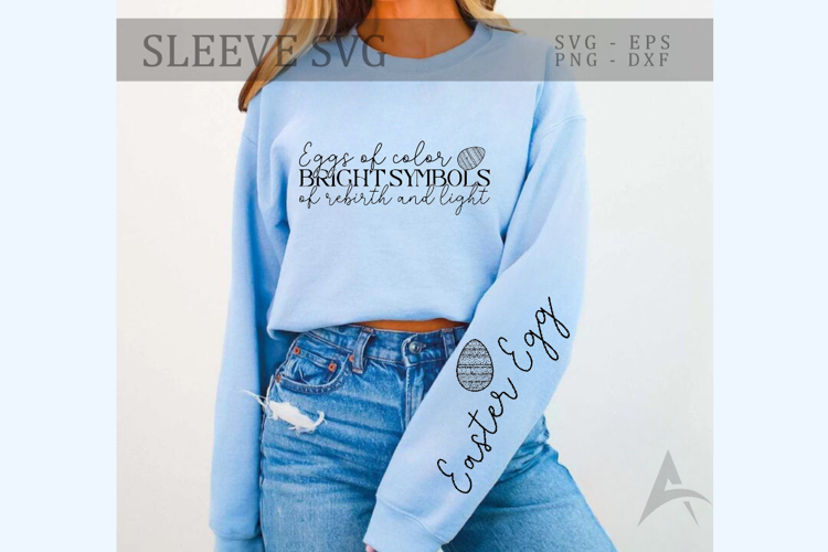 Eggs of color bright symbols of rebirth and light Sleeve SVG