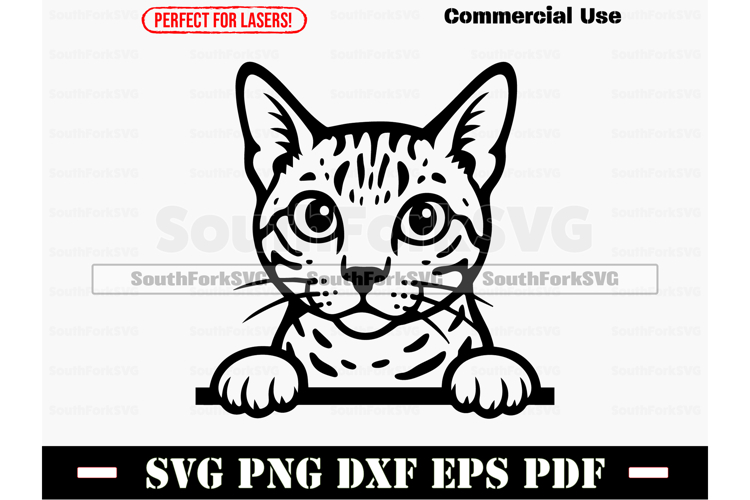 Cat Peeking Svg Image 24