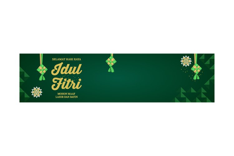 eid al fitr mubarak horizontal design concept example image 1