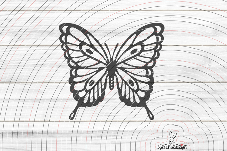 Butterfly Cutting file SVG DXF example image 1