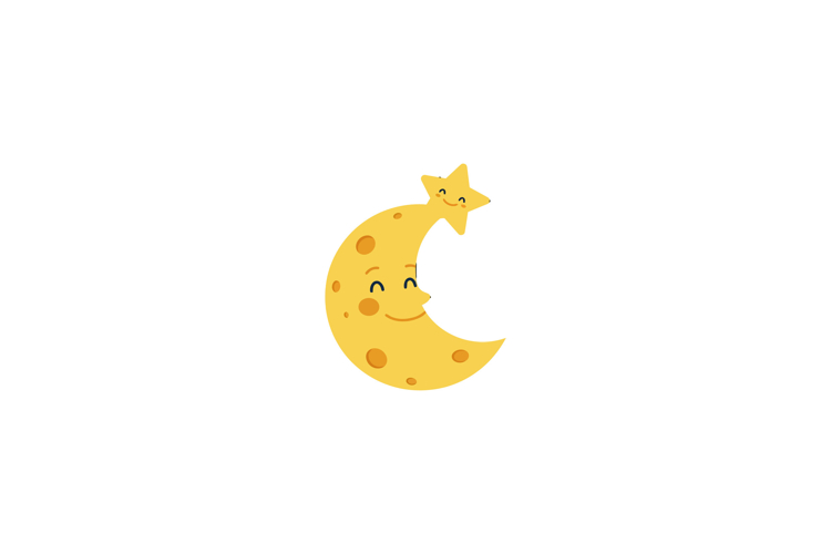 Cute Moon Clipart Image 8
