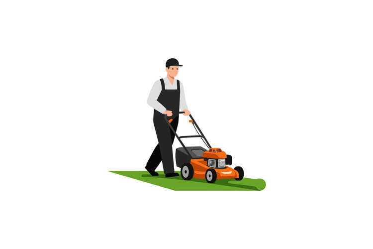 Lawn Mowing Clipart Image 8