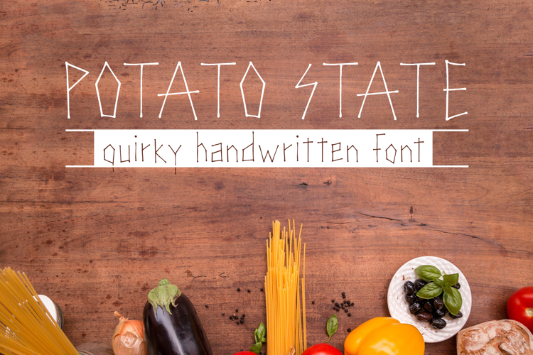 Potato State - Handwritten Quirky Fun Font