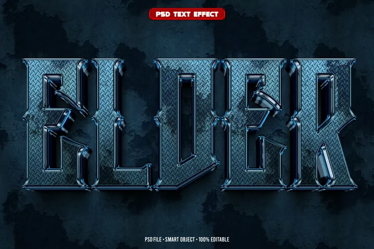 Elder 3D editable text effect