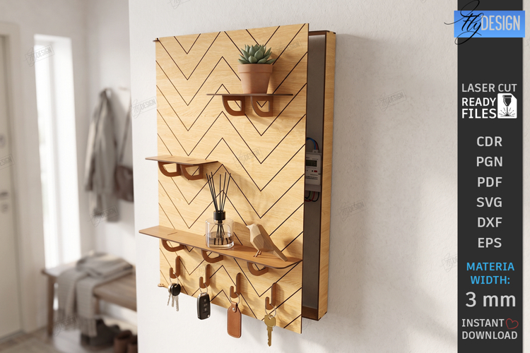 Electricity Meter Box Cover Laser Cut | Wall Decor | Pattern