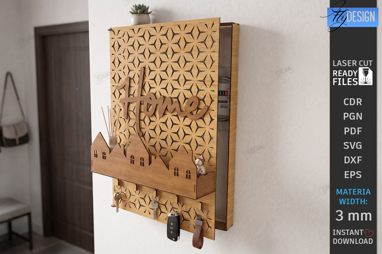 Electricity Meter Box Cover Laser Cut | Wall Decor | Pattern