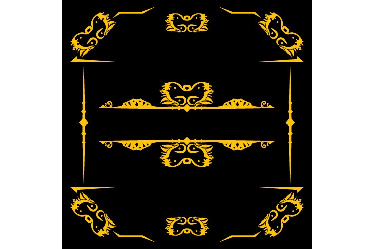 Elegance vintage cover card square composition template