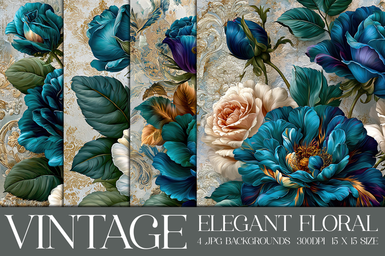 Vintage Floral Background, Elegant Floral Backgrounds, s2