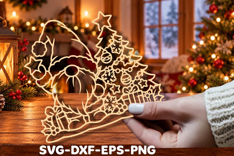Elegant Christmas Tree Laser Cut example image 1
