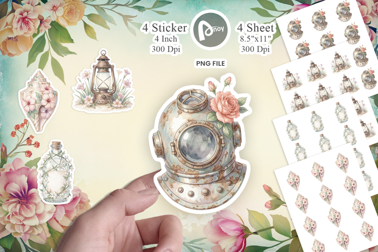 Elegant Coastal Summer Sticker