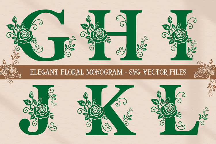 Rose Monogram Svg Image 3