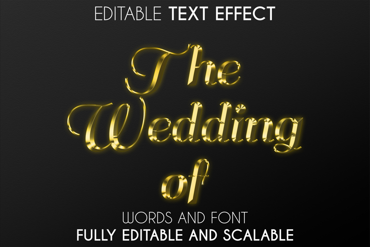 Elegant Glowing Gold Text Effect | Editable PSD Text Effect