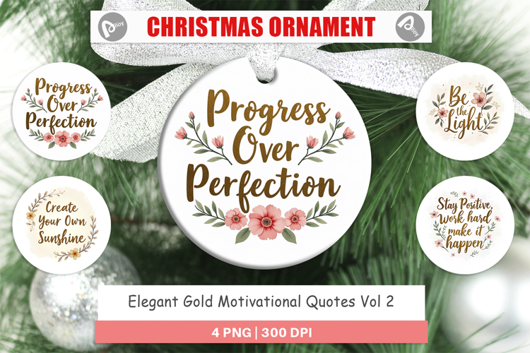 Ornament Elegant Gold Motivational Quotes