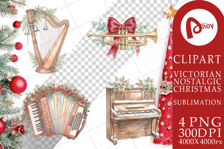 Elegant Musical Holiday Sublimation