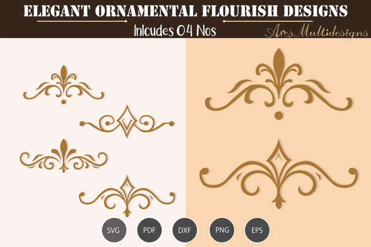 Elegant Ornamental Flourish SVG