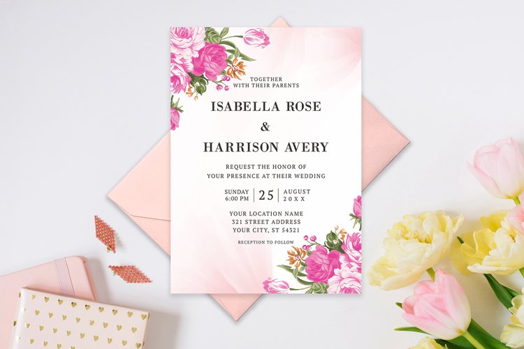 Pink Invitation Template