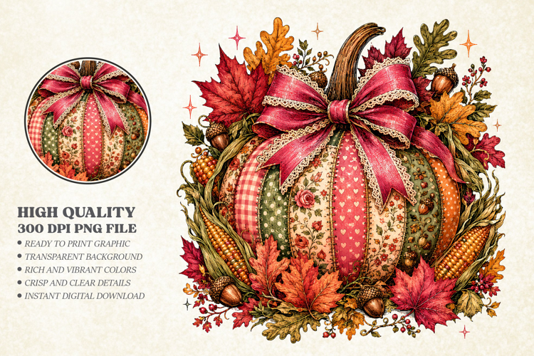 Elegant Pumpkin Harvest Fall Design, Autumn Pumpkin PNG