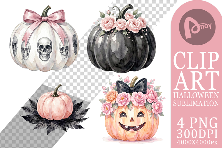 Elegant Soft Goth Pumpkin Sublimation