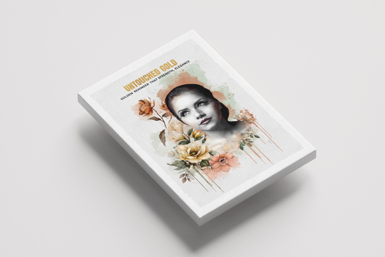 Elegant Watercolor Portrait Floral Photo Effect