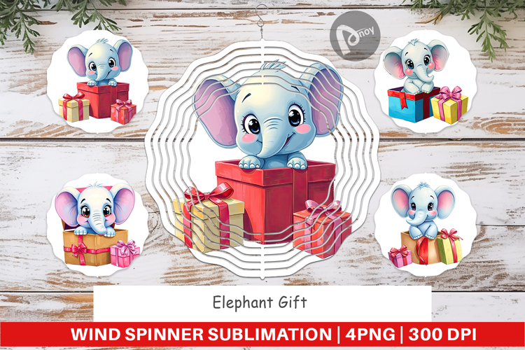 Wind Spinner Elephant Gift