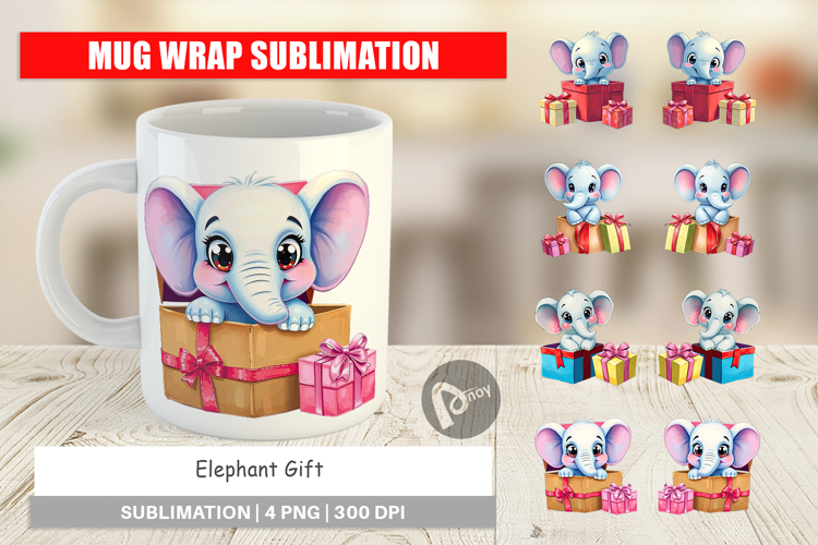 Mug Wrap Elephant Gift