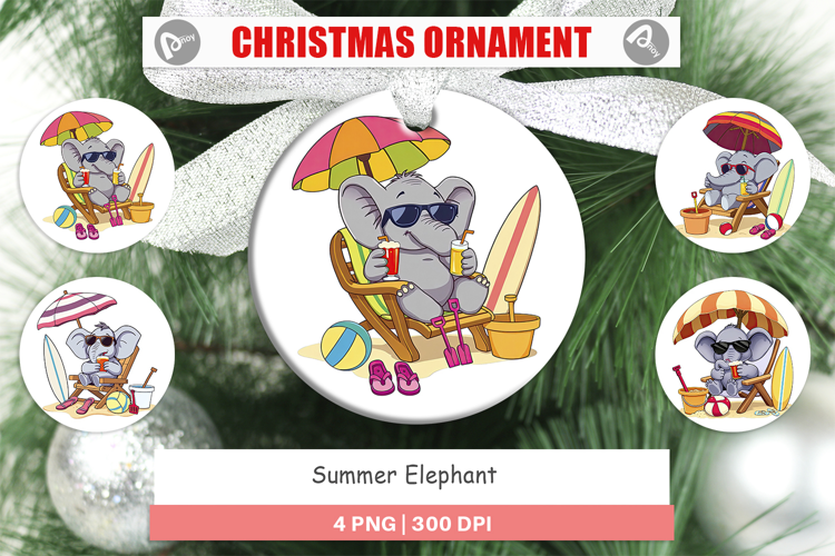 Ornament Summer Elephant