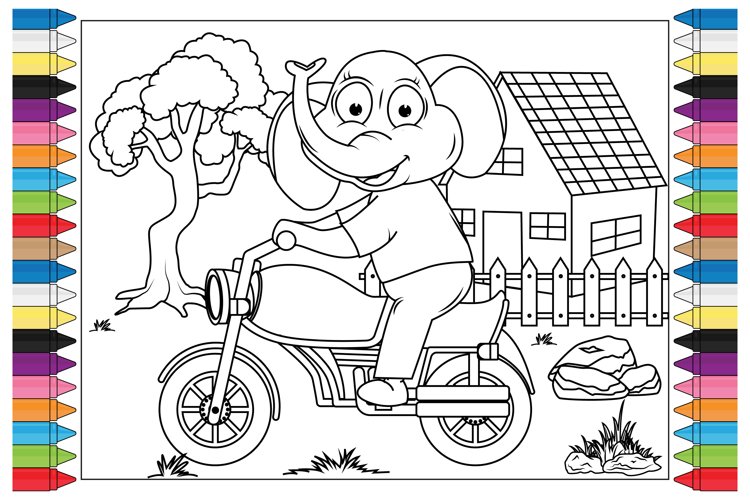 coloring animal cartoon for kids