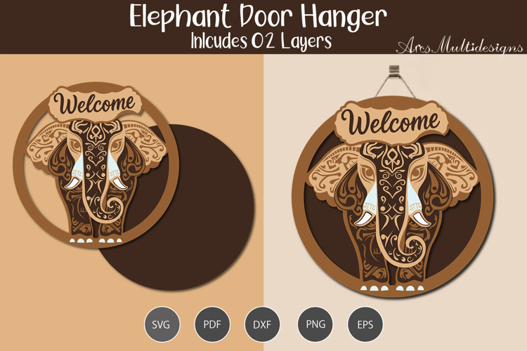 Elephant welcome sign Laser Cut