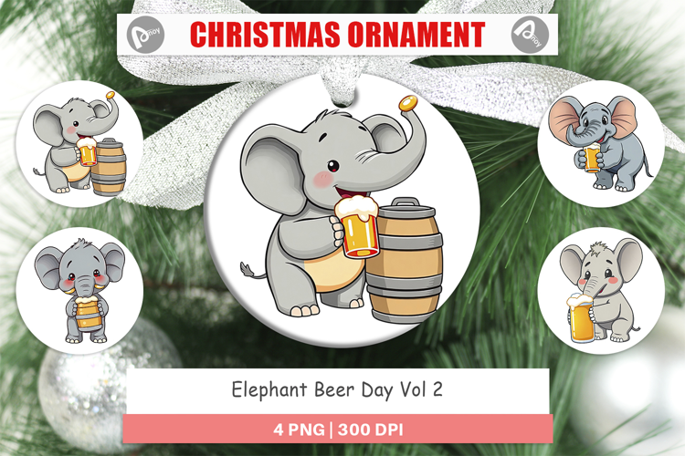 Ornament Elephant Beer Day