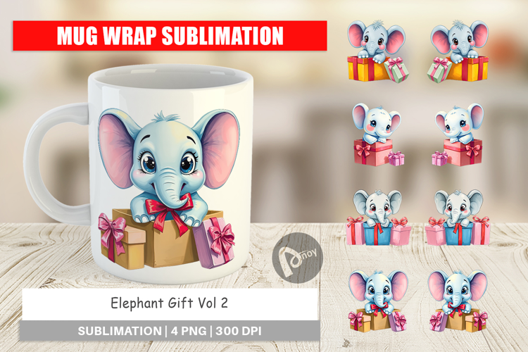 Mug Wrap Elephant Gift