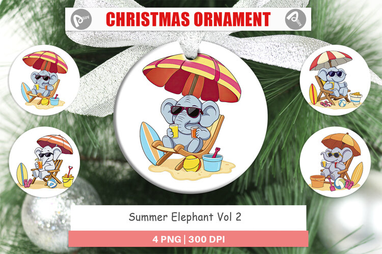 Ornament Summer Elephant example image 1