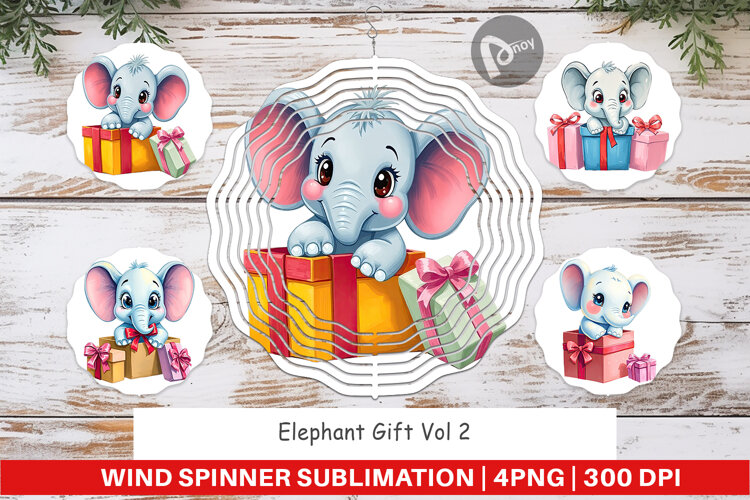Wind Spinner Elephant Gift example image 1