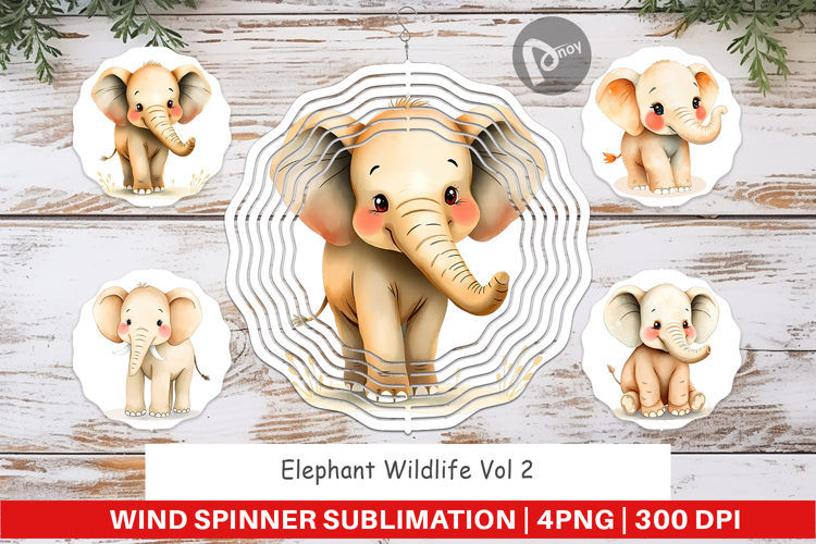Elephant Watercolor Clipart Image 19