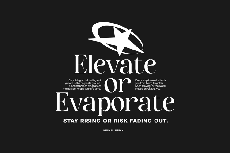 Elevate Urban Typography T-shirt Design