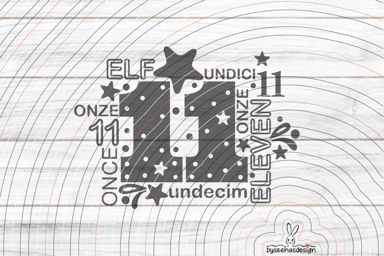 Eleven Cutting File SVG DXF
