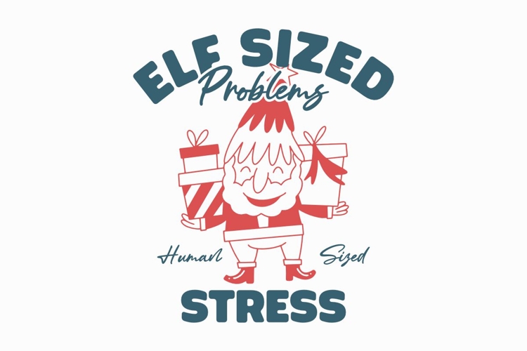 Elf Sized Problems Christmas T-shirt Design