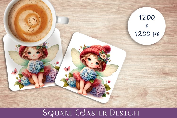 Summer coaster Sublimation Square coaster design elf