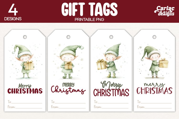 elf gift tags