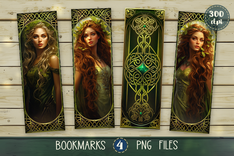 Bookmarks design - the Elf Girl 2 - Celtic Magic.