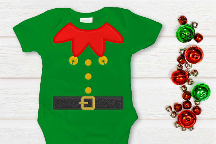 Elf Outfit Applique Embroidery File