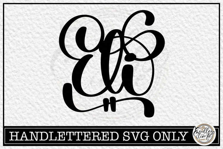 Eli - Handlettered Name SVG Cut file