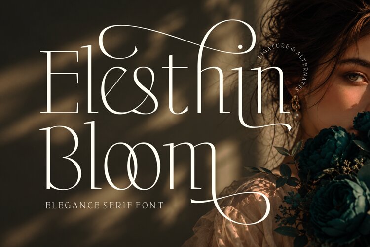 Elesthin Bloom - Elegance Display Serif Font example image 1
