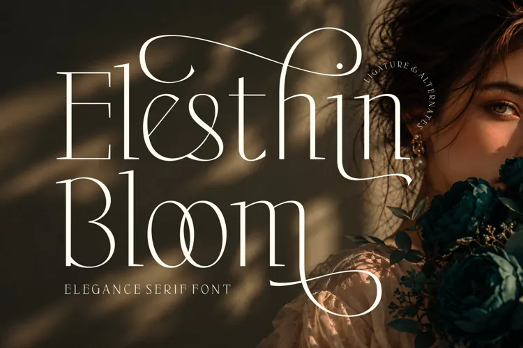 Elesthin Bloom - Elegance Display Serif Font