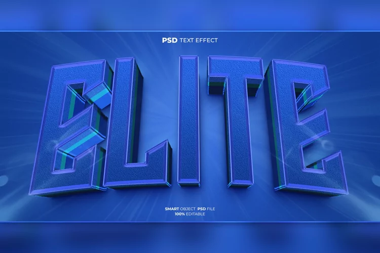 Elite 3D editable text effect