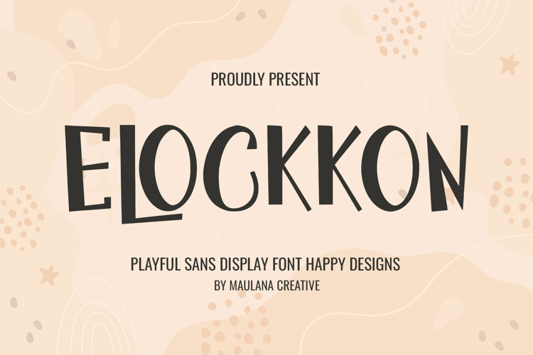 Elockkon Playful Sans Display Font Happy Designs