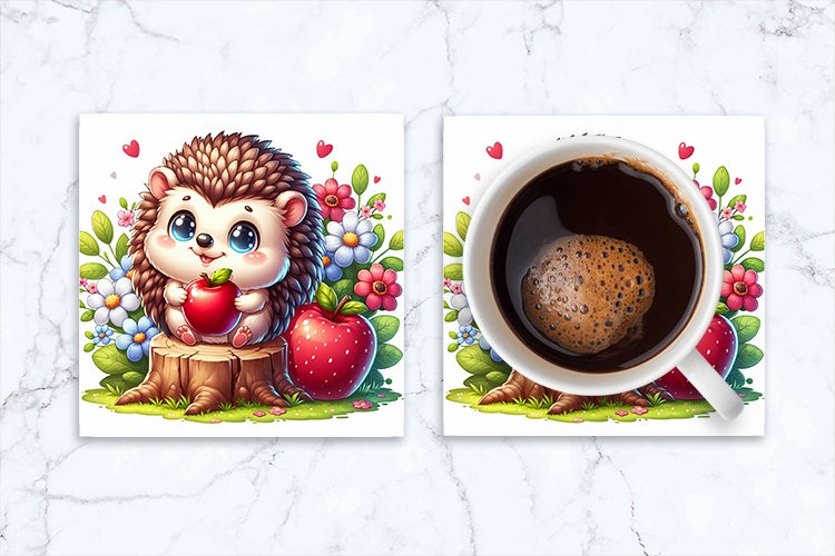 Animal Coaster, owl Square Coaster Sublimation